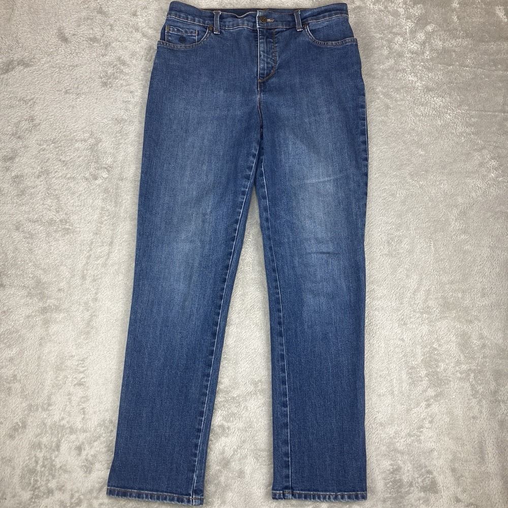Gloria Vanderbilt Jeans Womens 8 Blue Amanda Straight Stretch Denim Cotton